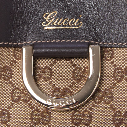 Gucci Monogram Small Gold D Ring Tote Brown 6 of 8