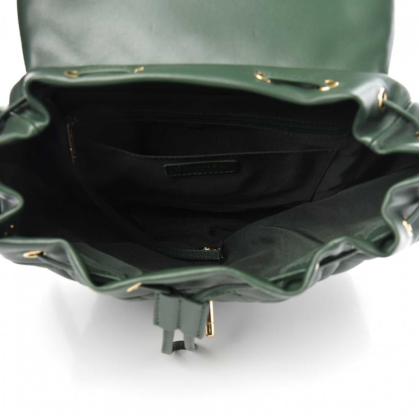 Calfskin Quilted Large Urban Spirit Backpack Dark Green