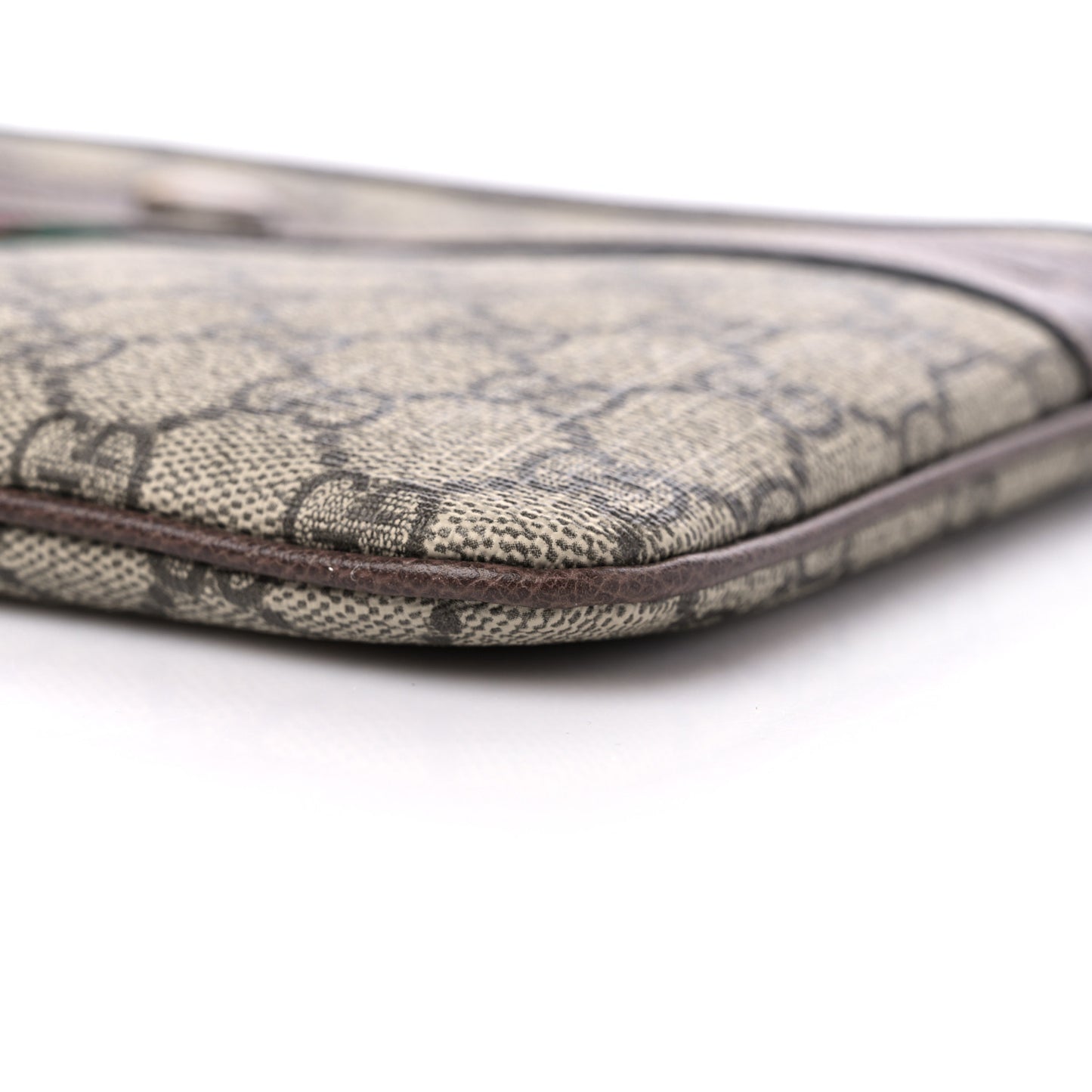 GG Supreme Monogram Large Ophidia Pouch Clutch Brown
