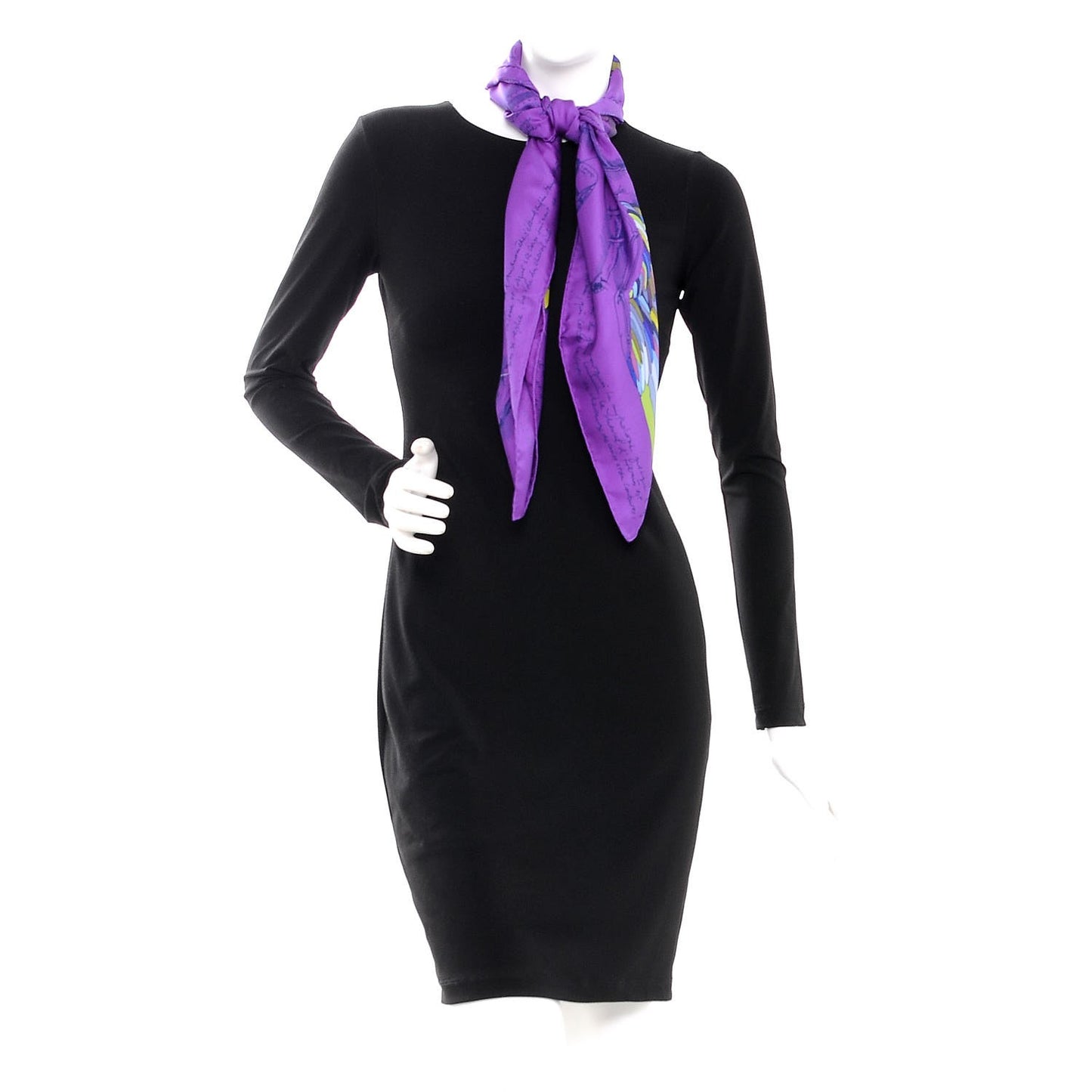 Silk Le Pegase D'Scarf 90 Ultra Violet Vert Bleu