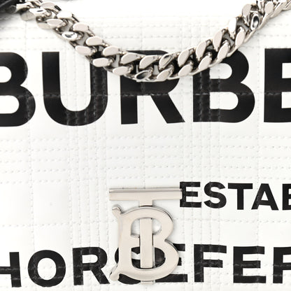 Burberry Patent Quilted Horseferry Print Small Lola Bag White 8 of 10