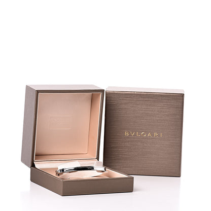Bulgari 18K White Gold Narrow B.Zero1 Bangle Bracelet L 6 of 6