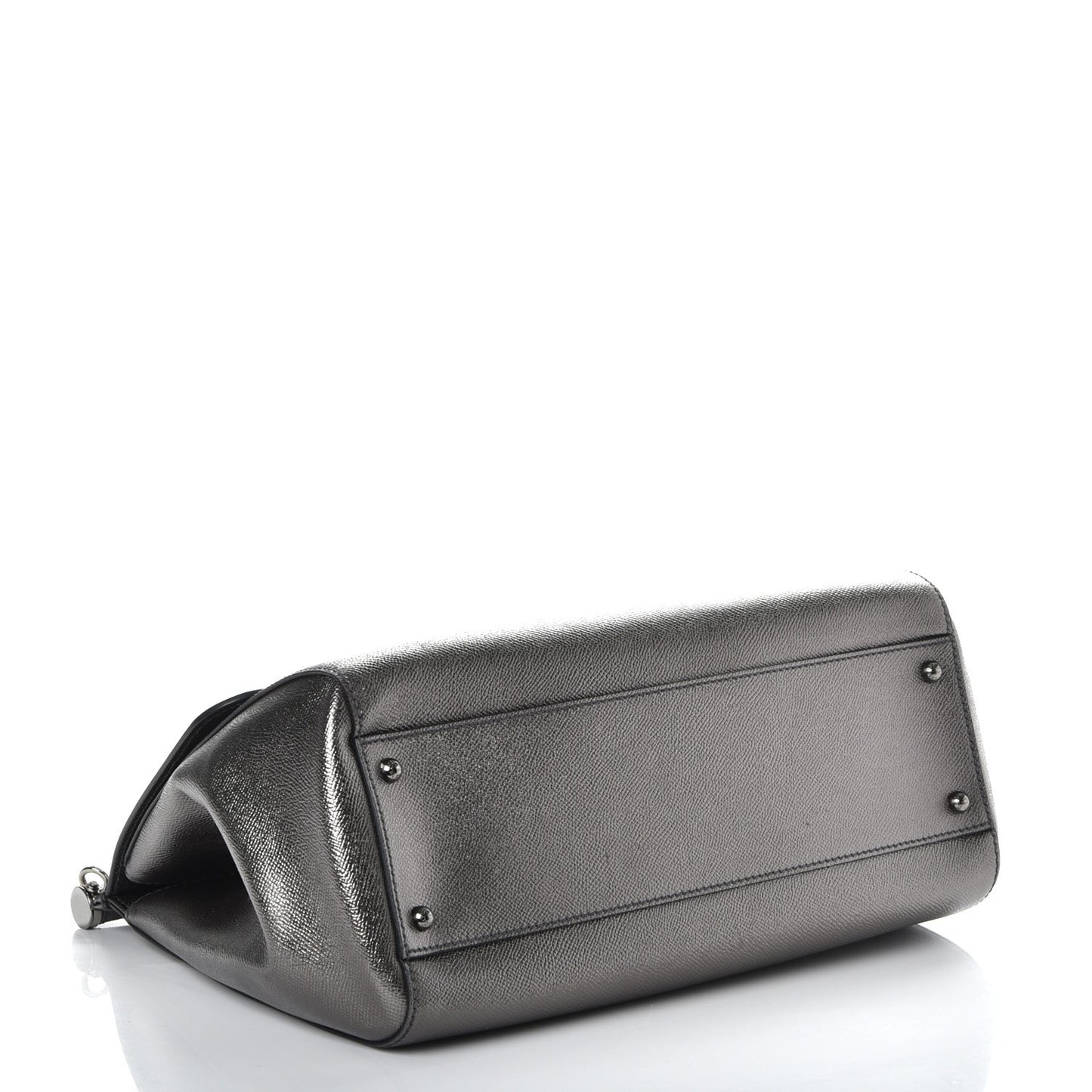 Metallic Dauphine Large Miss Sicily Satchel Gunmetal