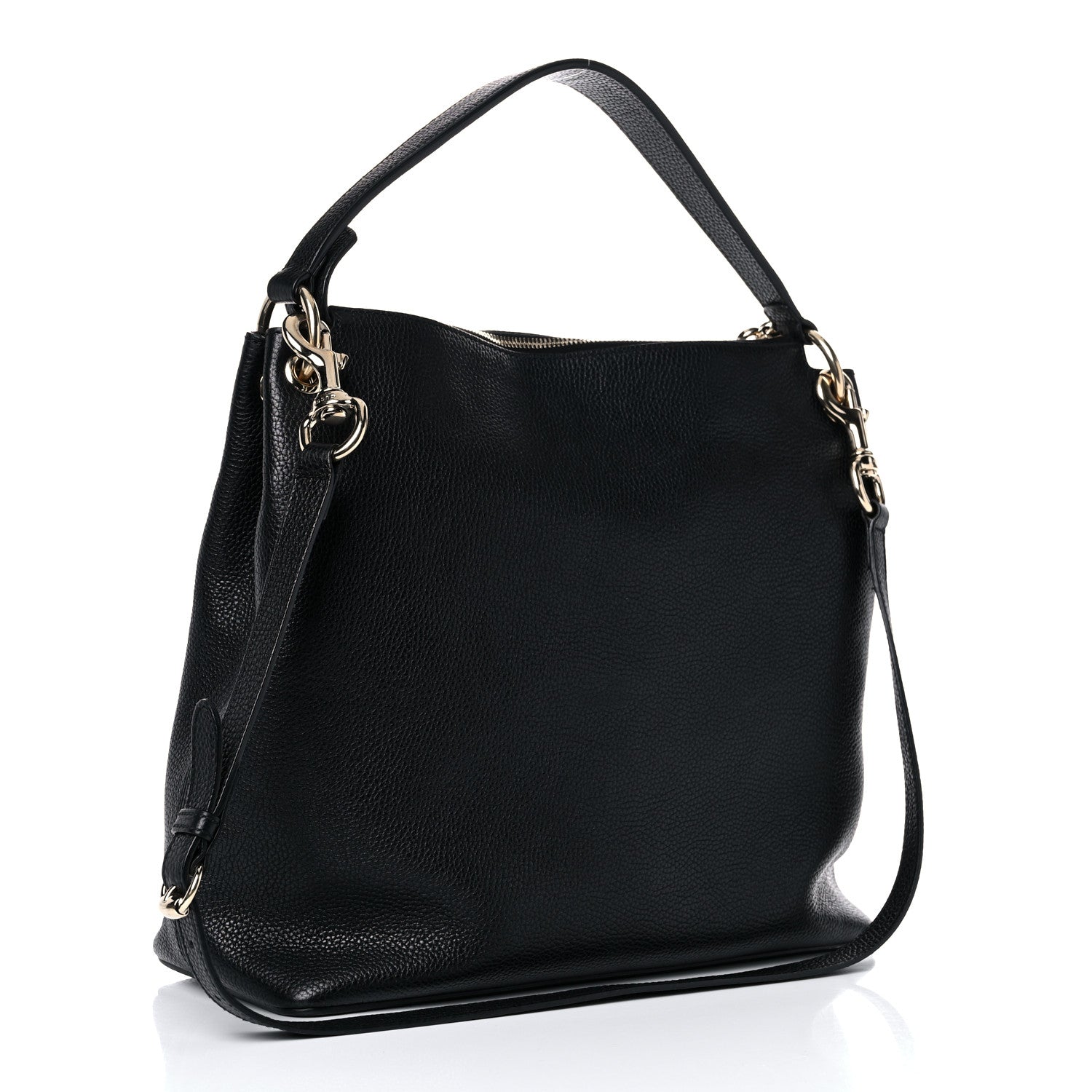 Gucci Pebbled Calfskin Large Soho Hobo Black 3 of 20