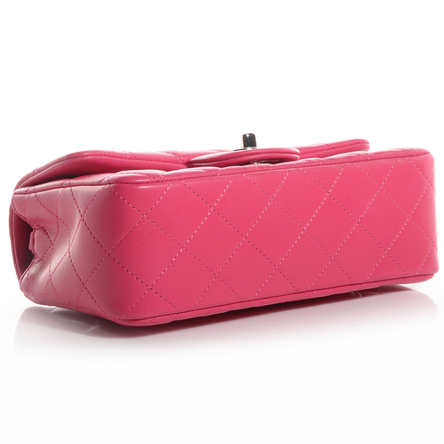 Chanel Lambskin Quilted Mini Flap Dark Pink 4 of 9
