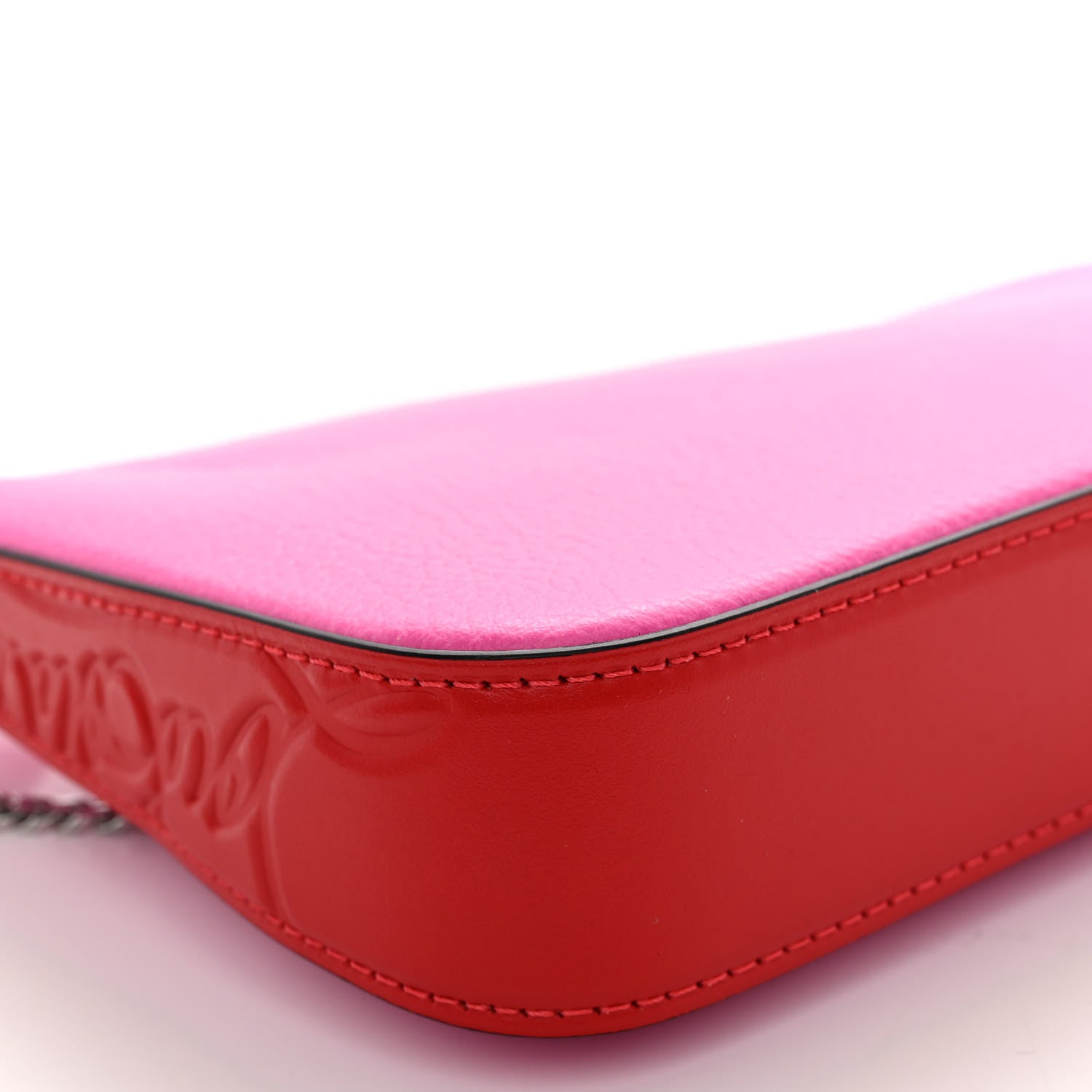 Christian Louboutin Calfskin Empire Loubila Pouch on Chain Bolerose Loubi 8 of 10