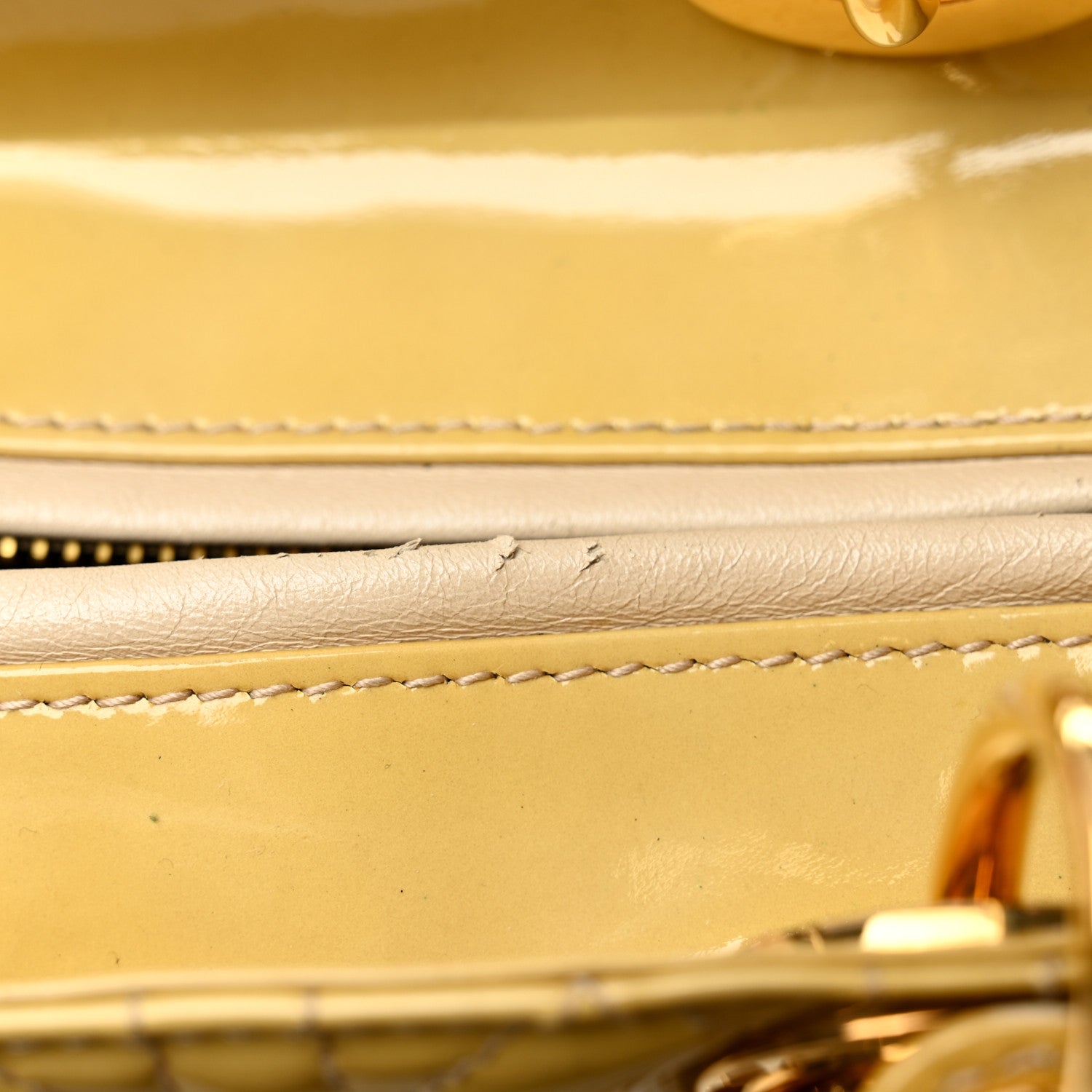 Christian Dior Patent Cannage Medium Lady Dior Beige 11 of 11