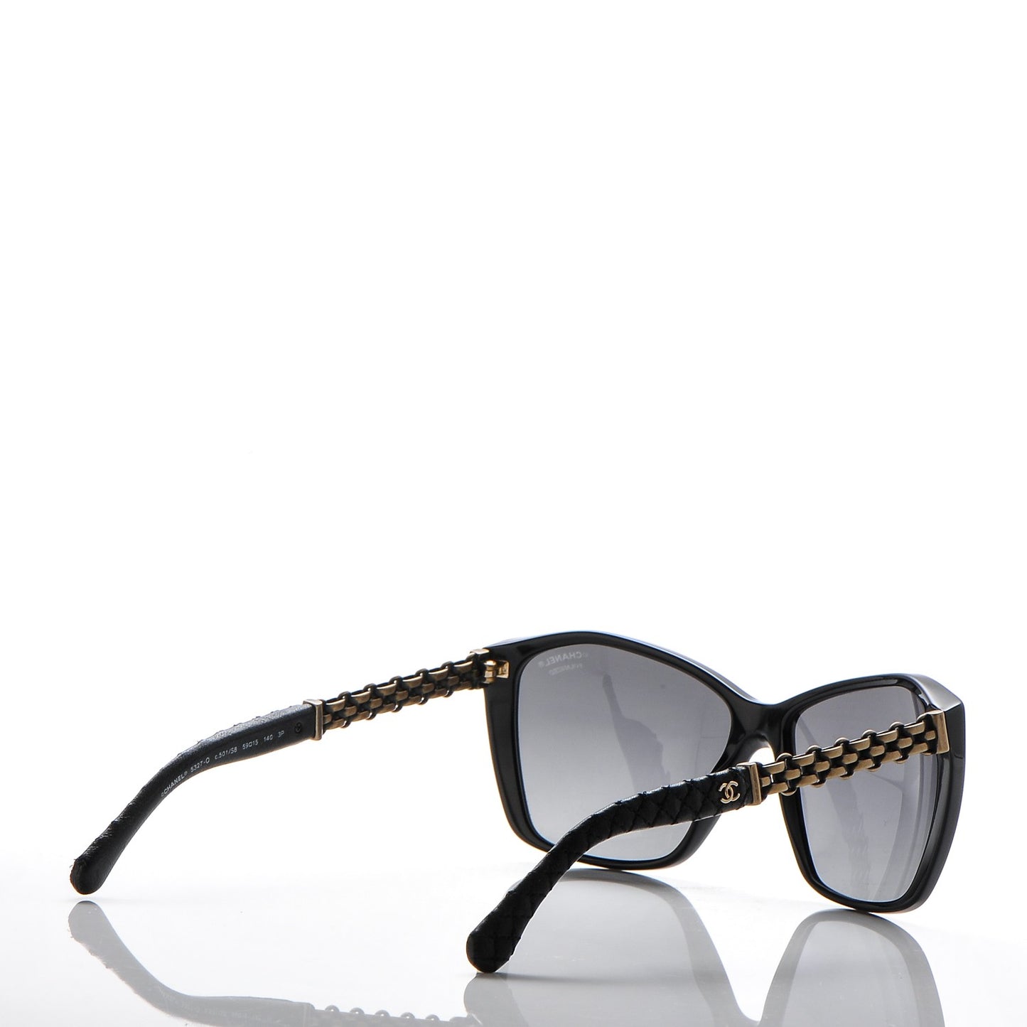 Lambskin Quilted Reissue Polarized Sunglasses 5327-Q Black