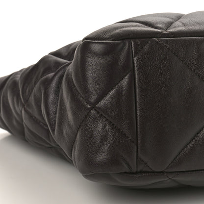 Chanel Lambskin Quilted Chanel 19 East West Shopping Bag Burgundy 8 of 9