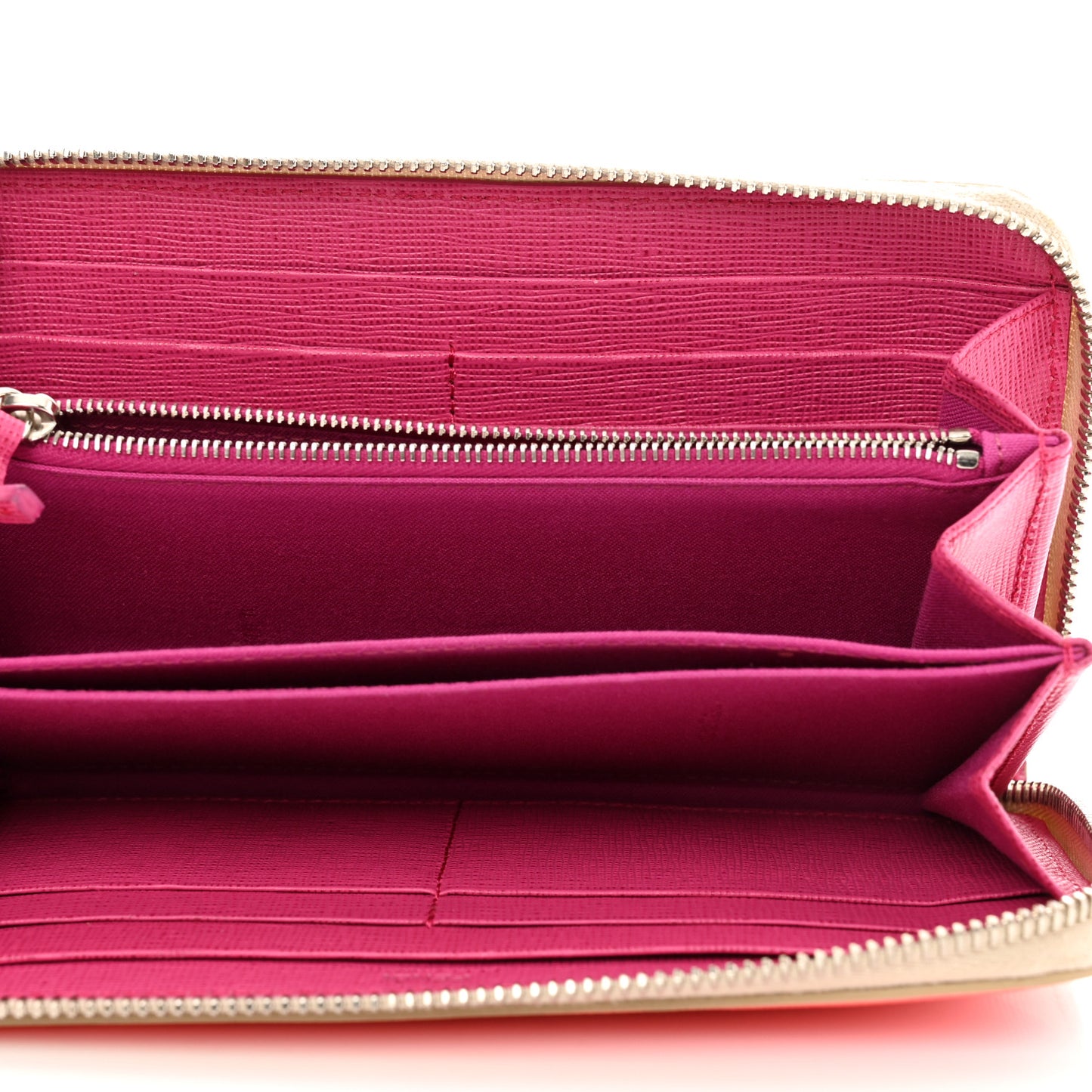 Vitello Elite Crystal Eye Monster Zip Around Wallet Bellini Multicolor