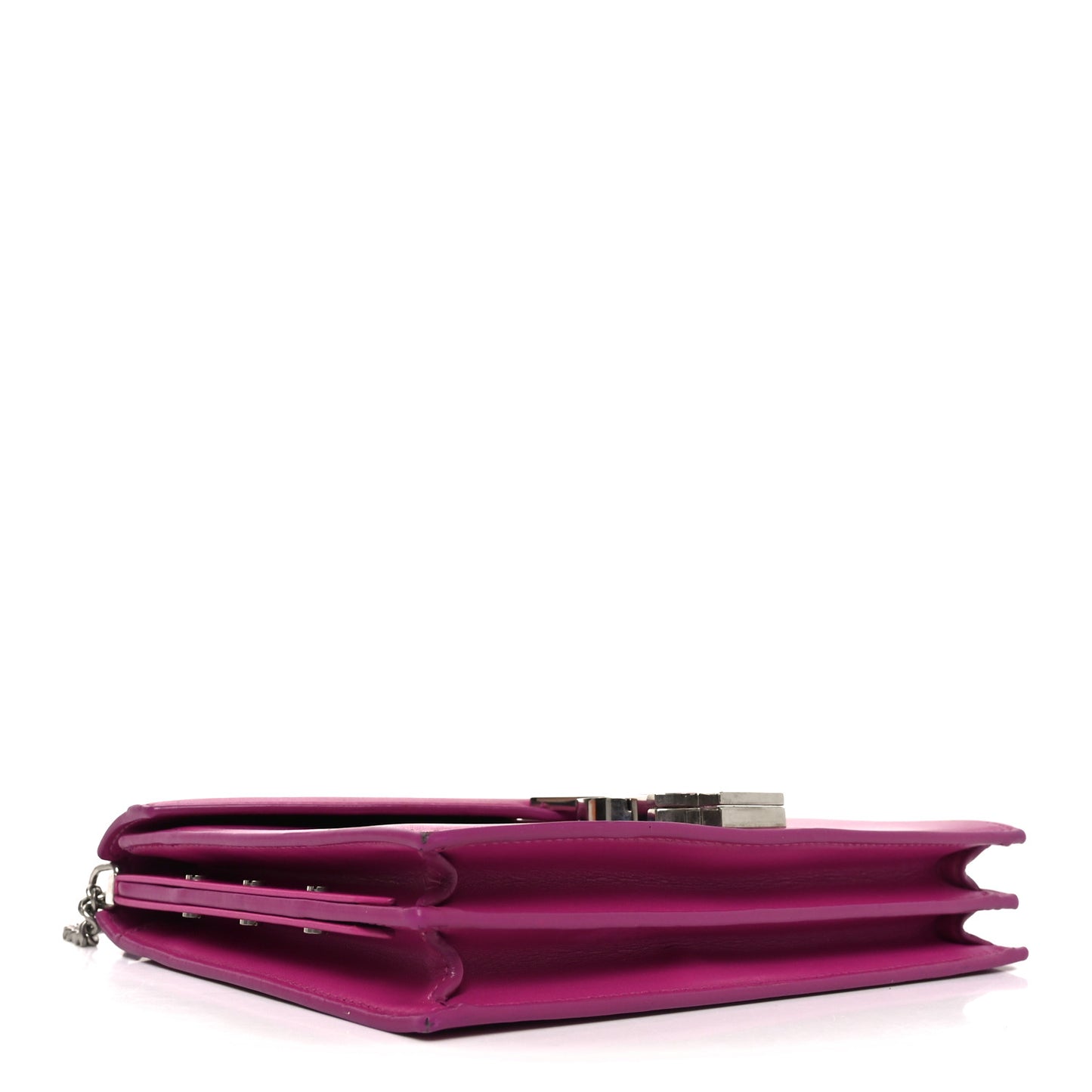 Smooth Calfskin Monogram Cassandra Clasp Bag Electric Fuchsia