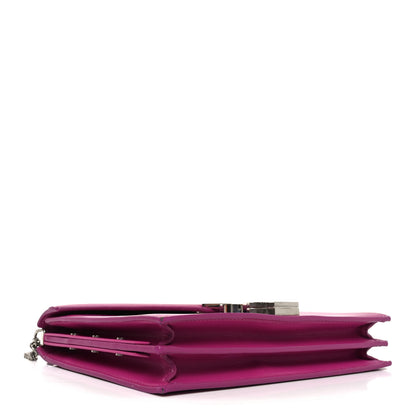 Saint Laurent Smooth Calfskin Monogram Cassandra Clasp Bag Electric Fuchsia 4 of 9