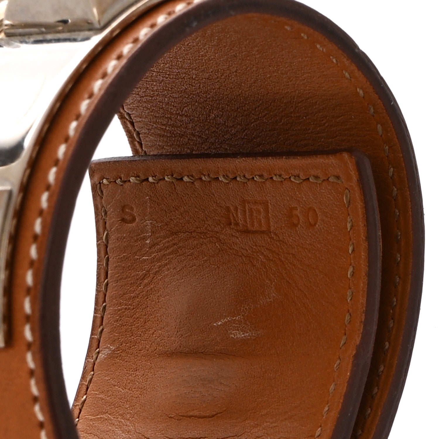 Hermes Barenia Collier De Chien CDC Bracelet S Fauve 5 of 5
