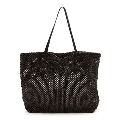 The Row Raffia Barn Tote  Dark Brown 1 of 10