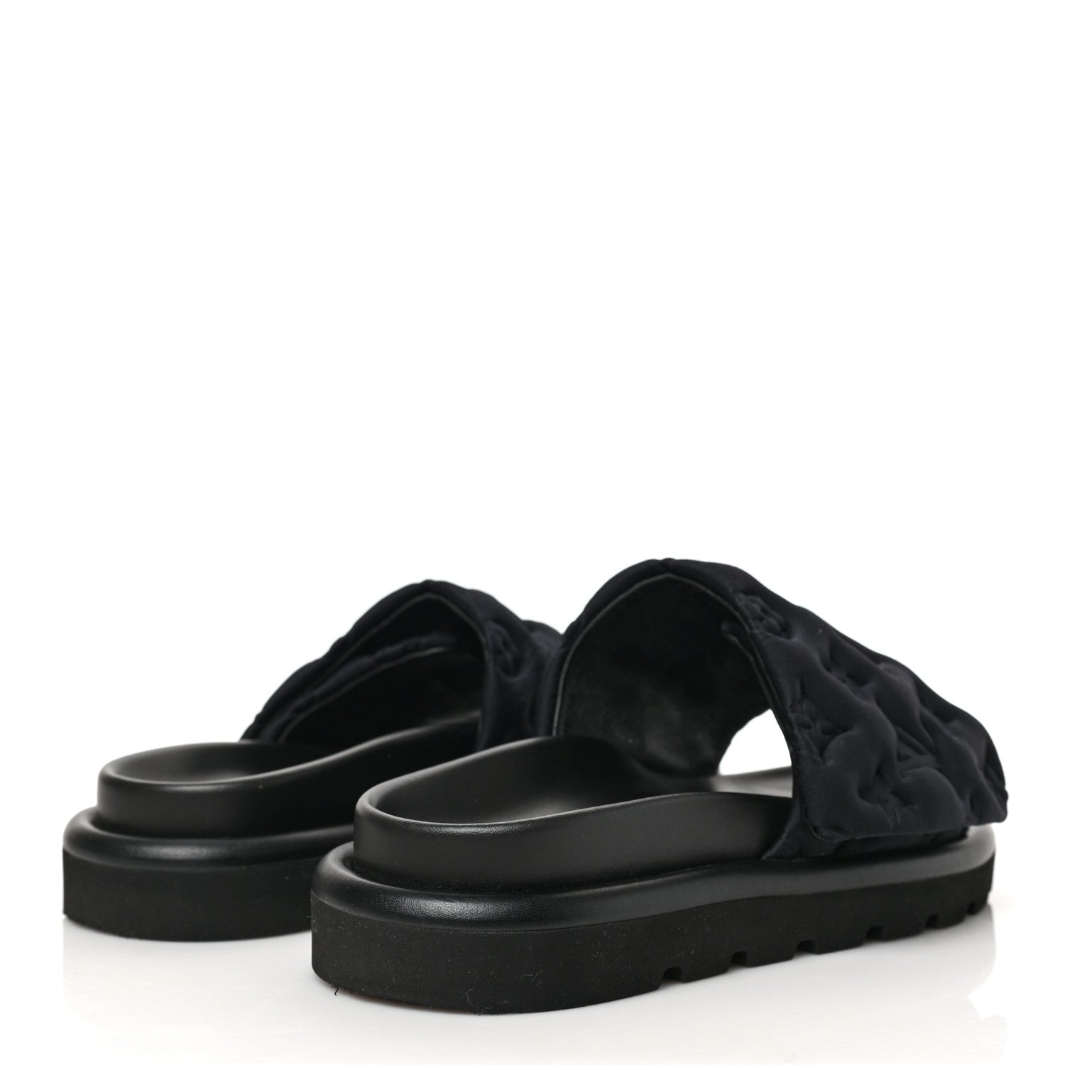Louis Vuitton Technical Fabric Embossed Monogram Pool Pillow Comfort Mules 36 Black 4 of 9