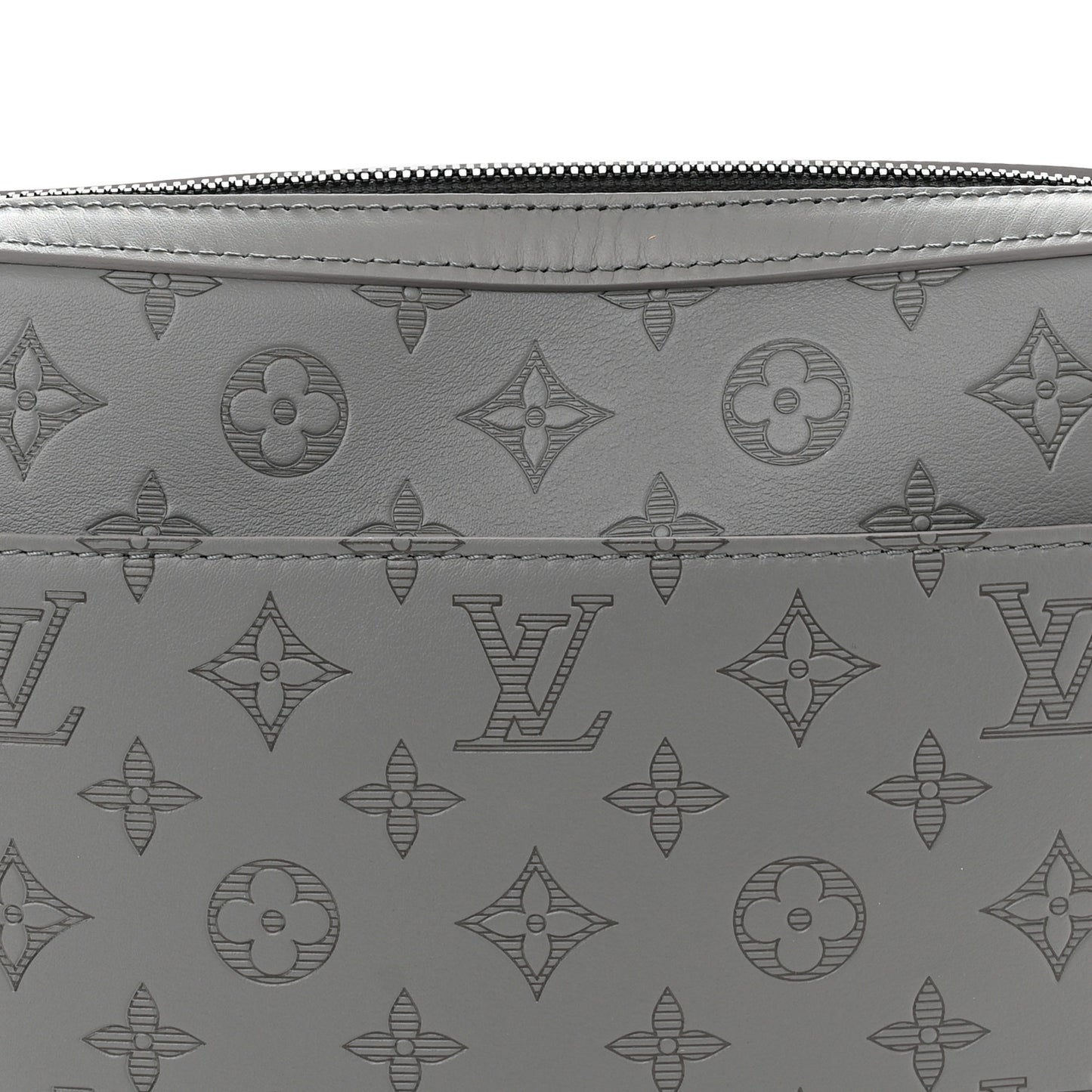 Calfskin Monogram Shadow Duo Messenger Anthracite Gray