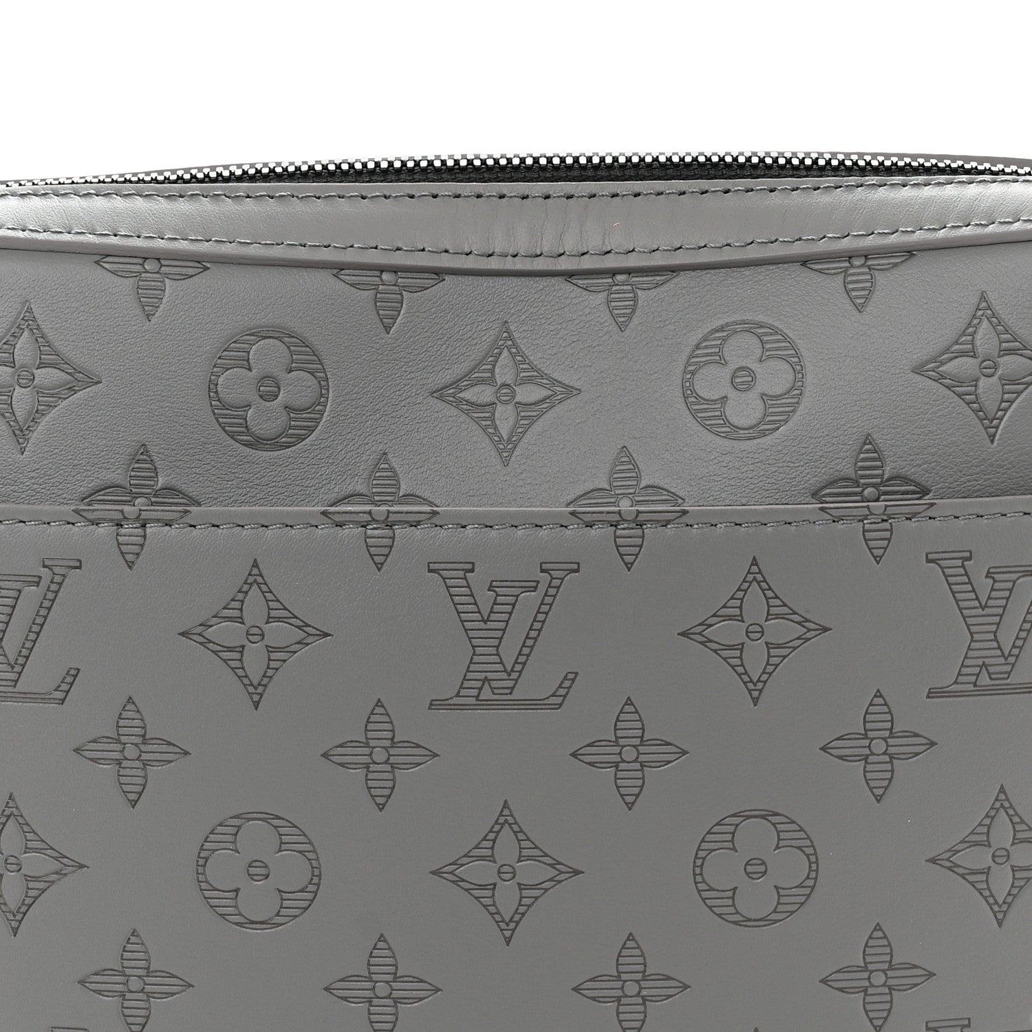 Louis Vuitton Calfskin Monogram Shadow Duo Messenger Anthracite Gray 7 of 10