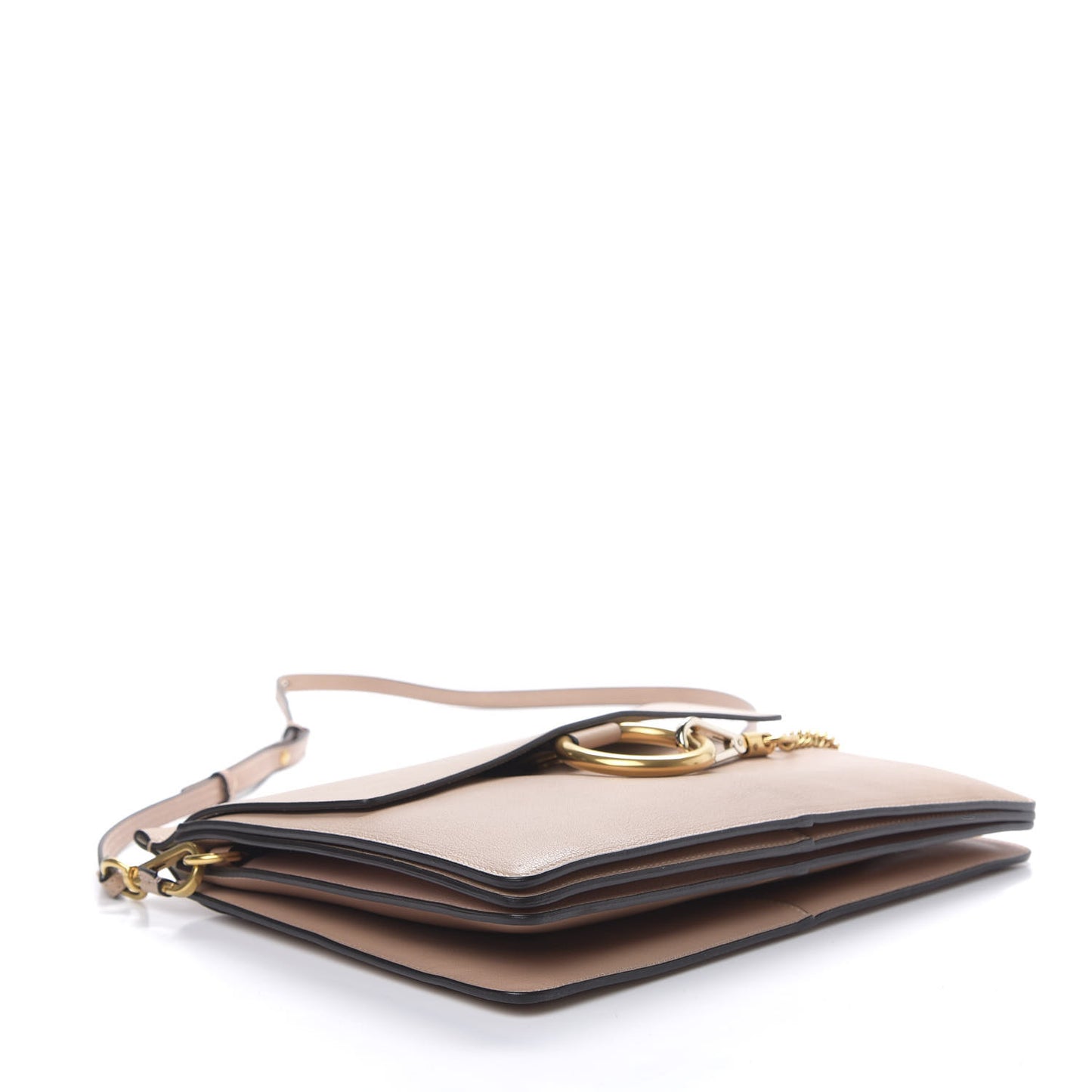 Calfskin Medium Faye Shoulder Bag Biscotti Beige