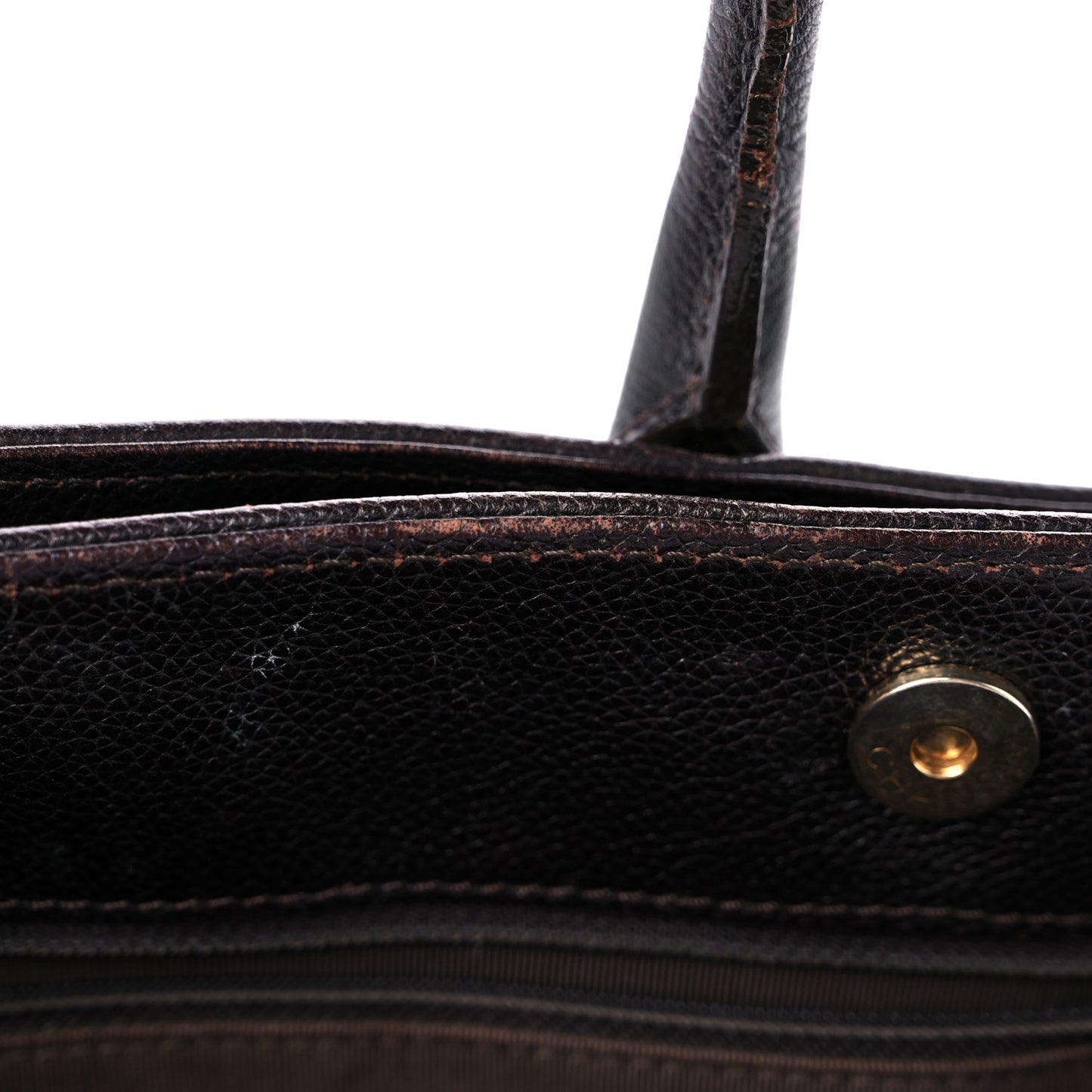 Calfskin Cerf Executive Shopper Tote Brown