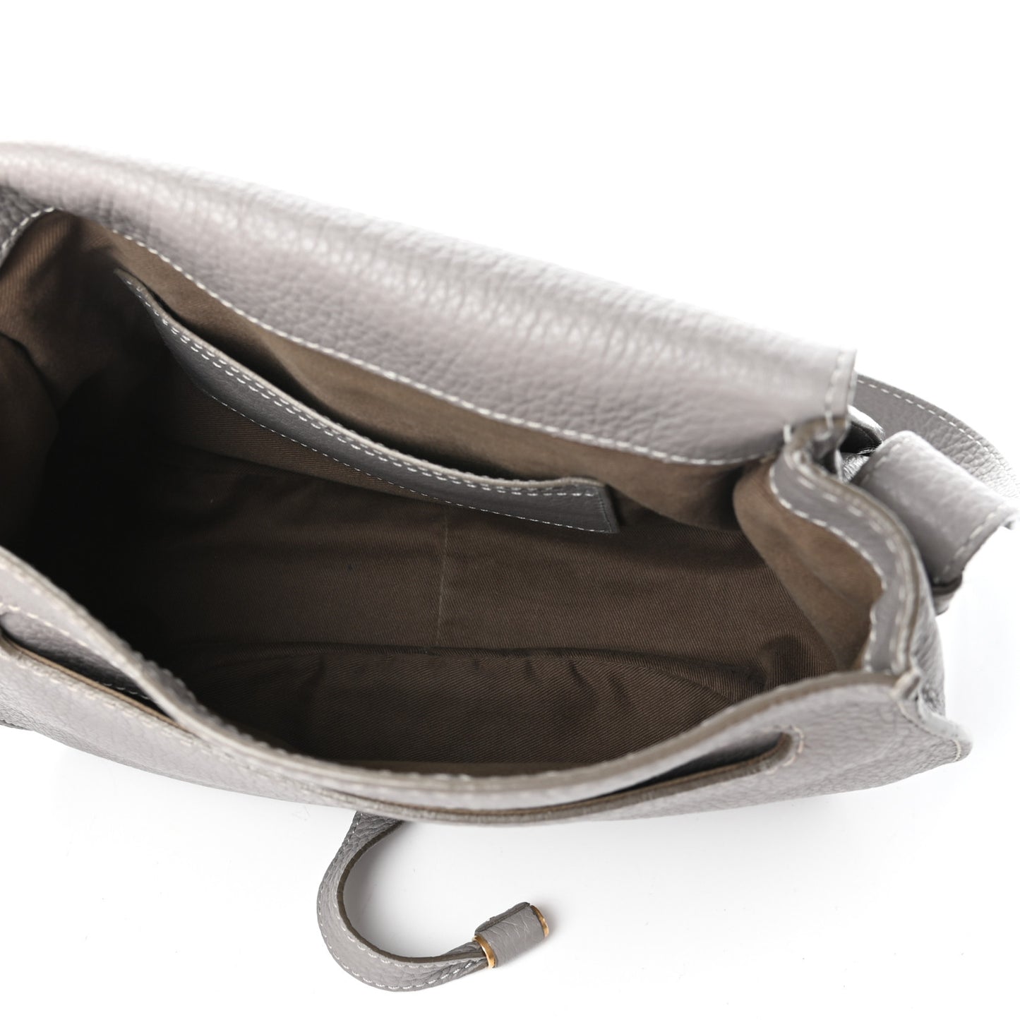 Calfskin Medium Marcie Round Crossbody Bag Cashmere Grey