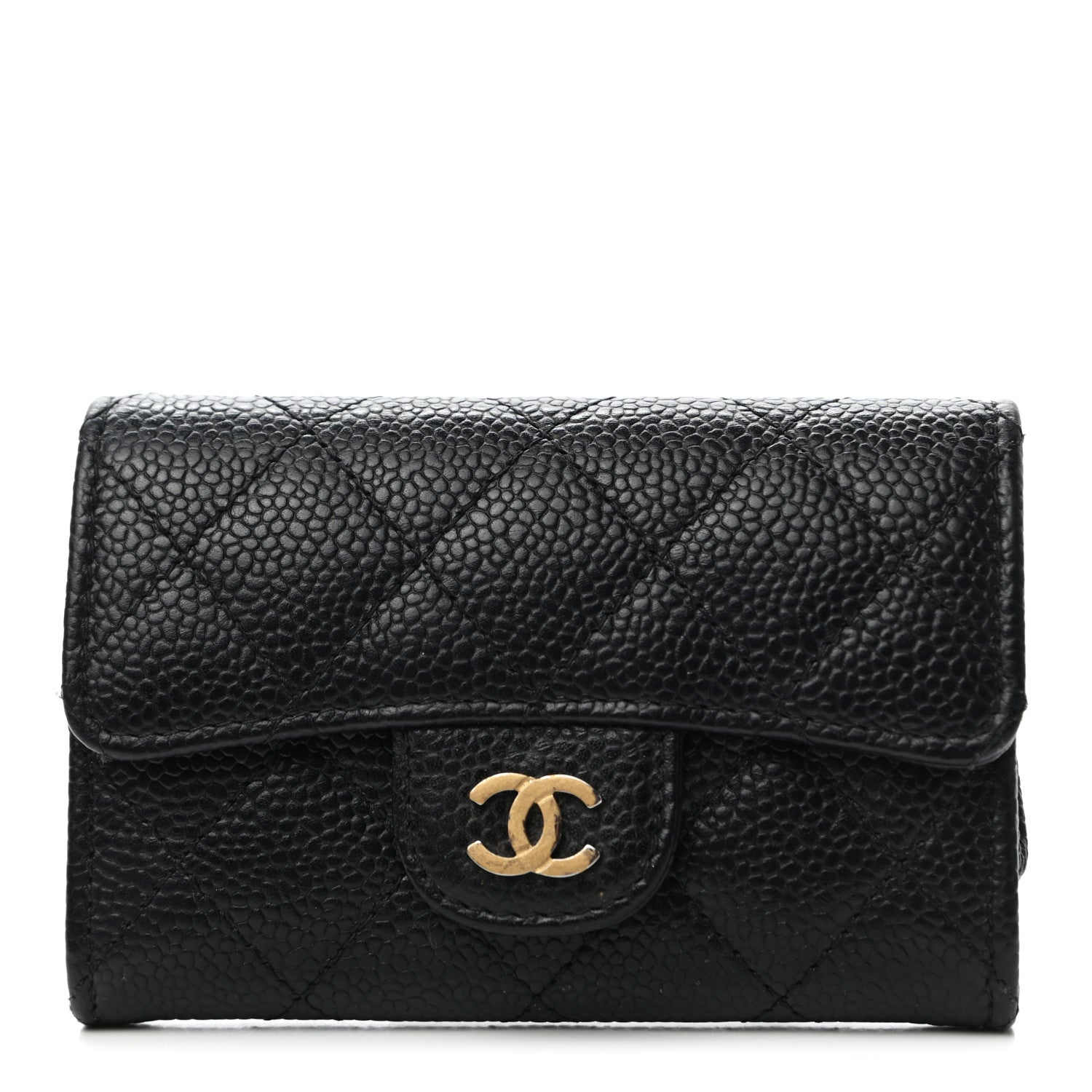 Chanel Caviar Quilted Flap Card Holder Black 1 of 11