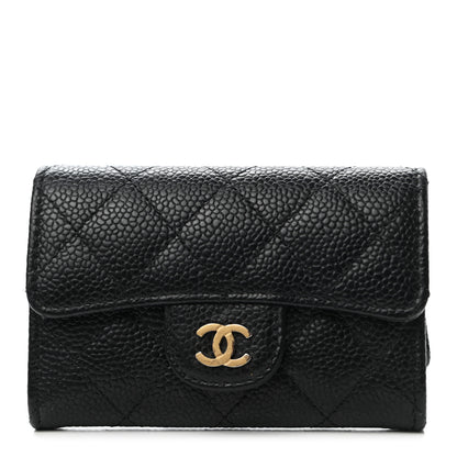 Chanel Caviar Quilted Flap Card Holder Black 1 of 11