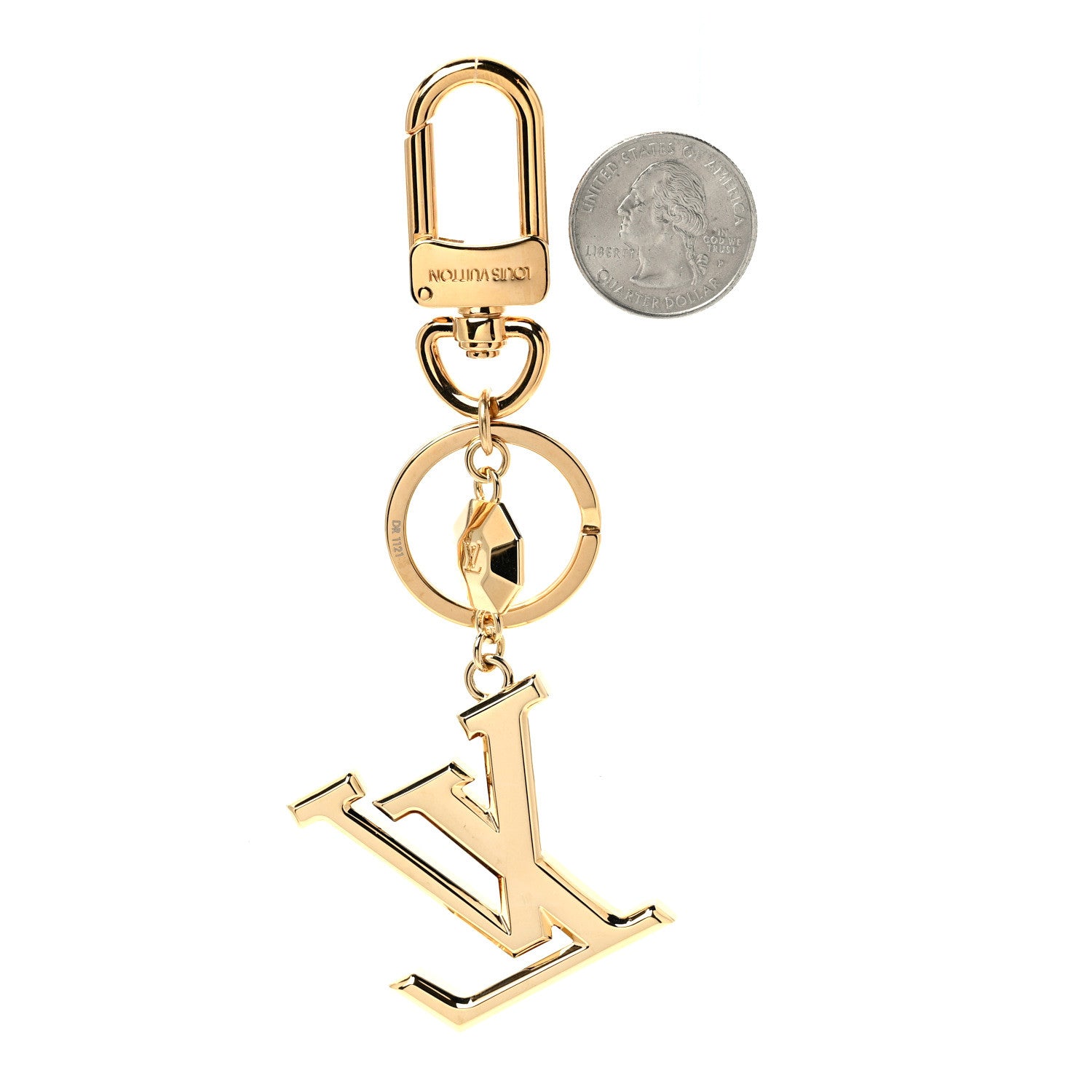 Louis Vuitton LV Facettes Bag Charm Key Holder Gold 2 of 4