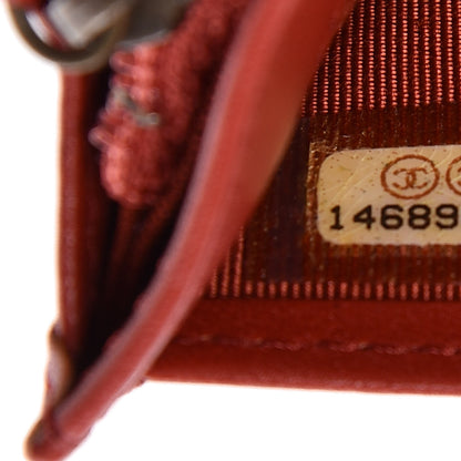 Chanel Aged Calfskin Quilted Reissue Yen Wallet Red 8 of 9