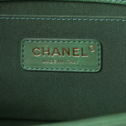 Chanel Caviar Quilted Medium Boy Flap Green 6 of 12