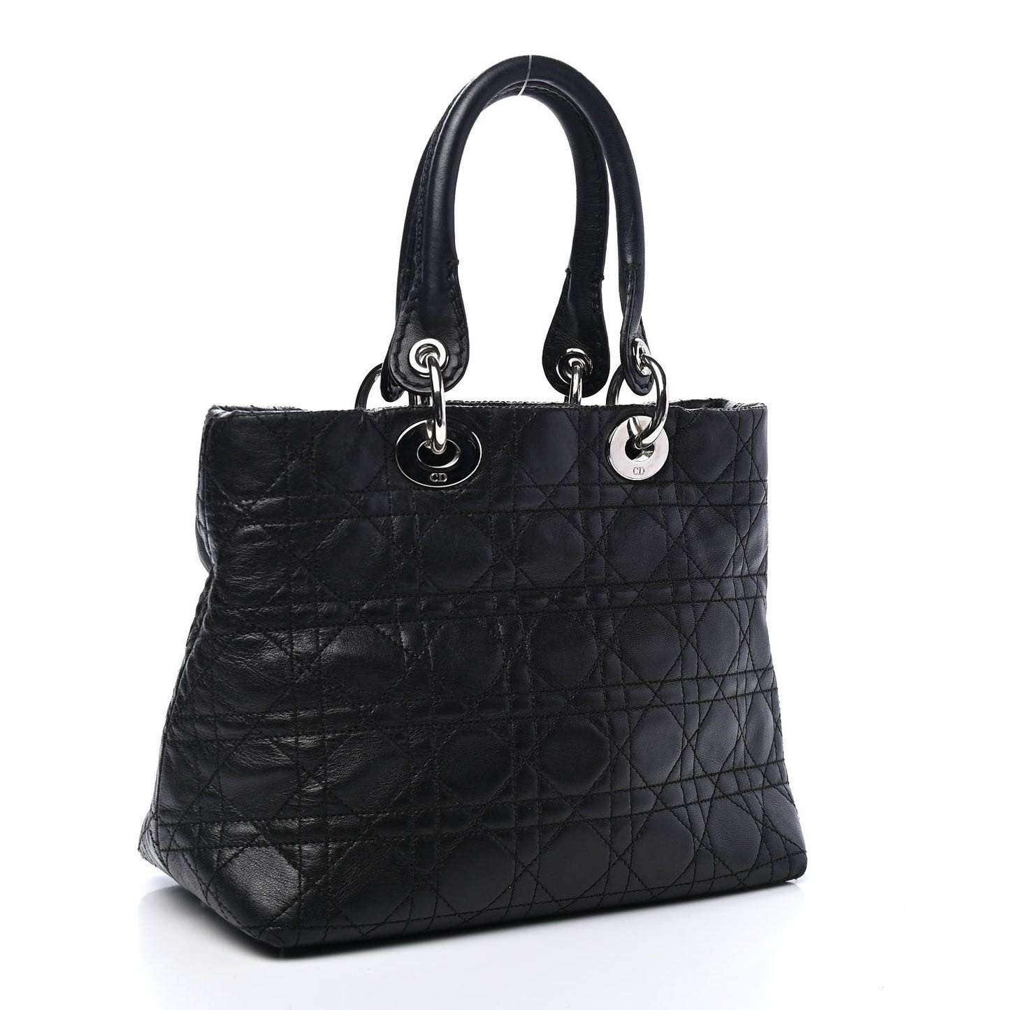 Lambskin Cannage Small Soft Lady Dior Tote Black