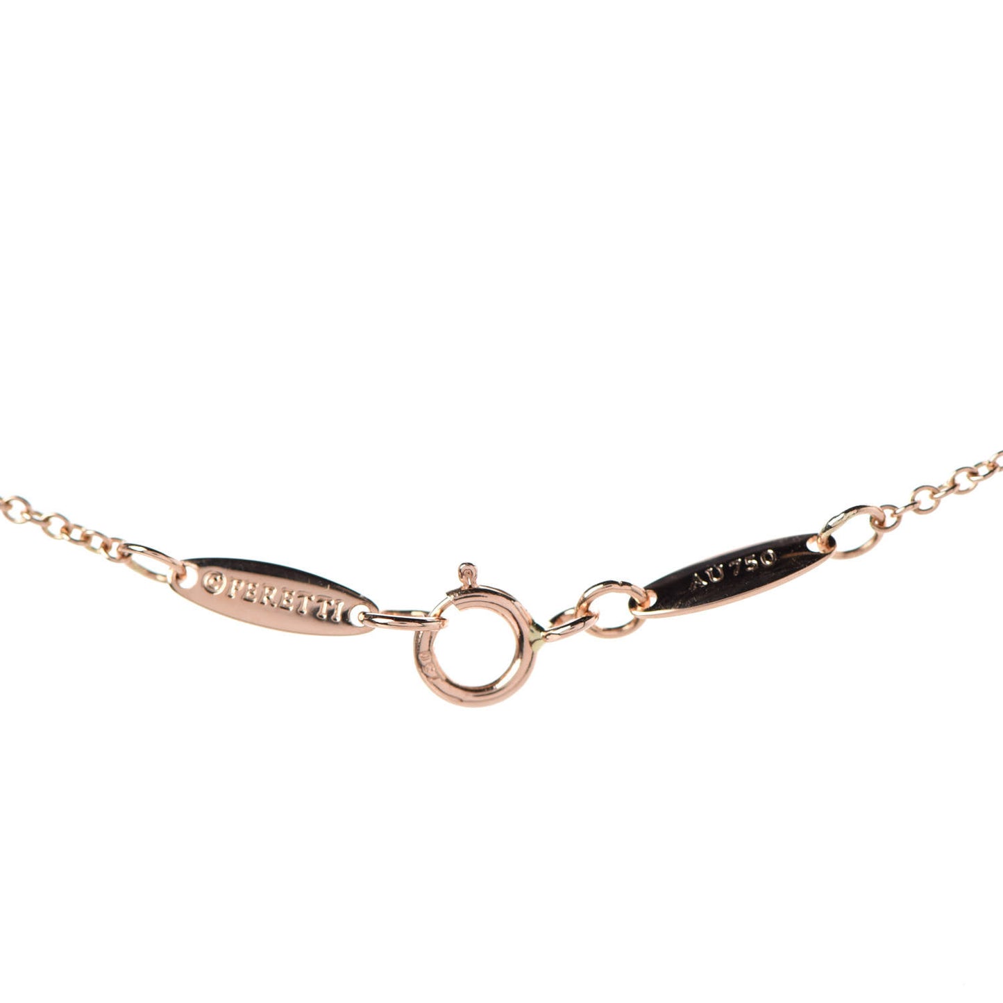 18K Rose Gold Diamond .03ct Elsa Peretti Diamonds by the Yard Pendant Necklace