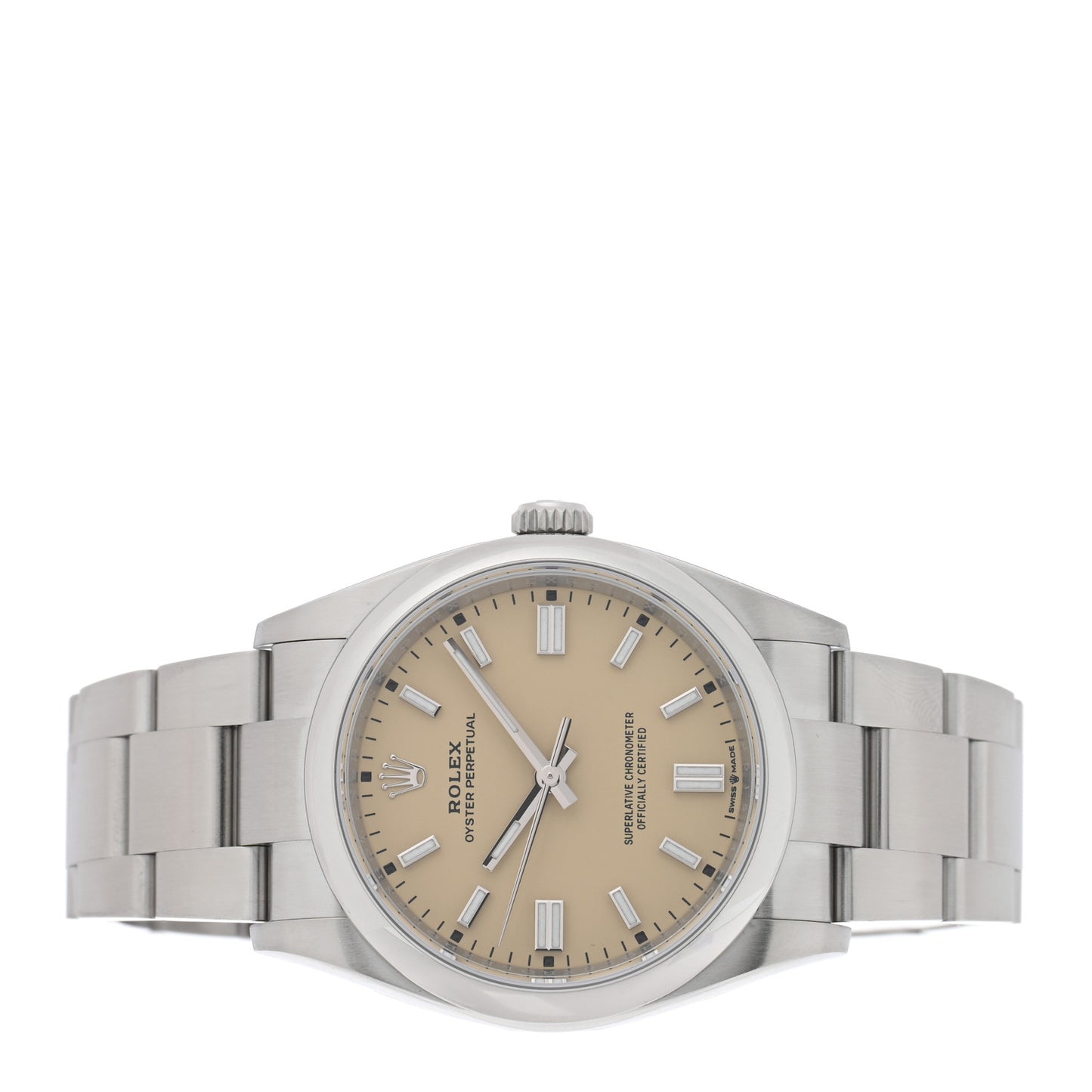 Stainless Steel 36mm Oyster Perpetual Watch Beige 126000