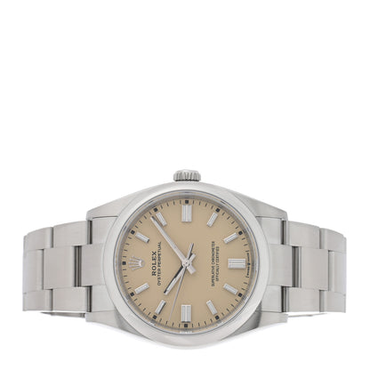 Rolex Stainless Steel 36mm Oyster Perpetual Watch Beige 126000 2 of 5