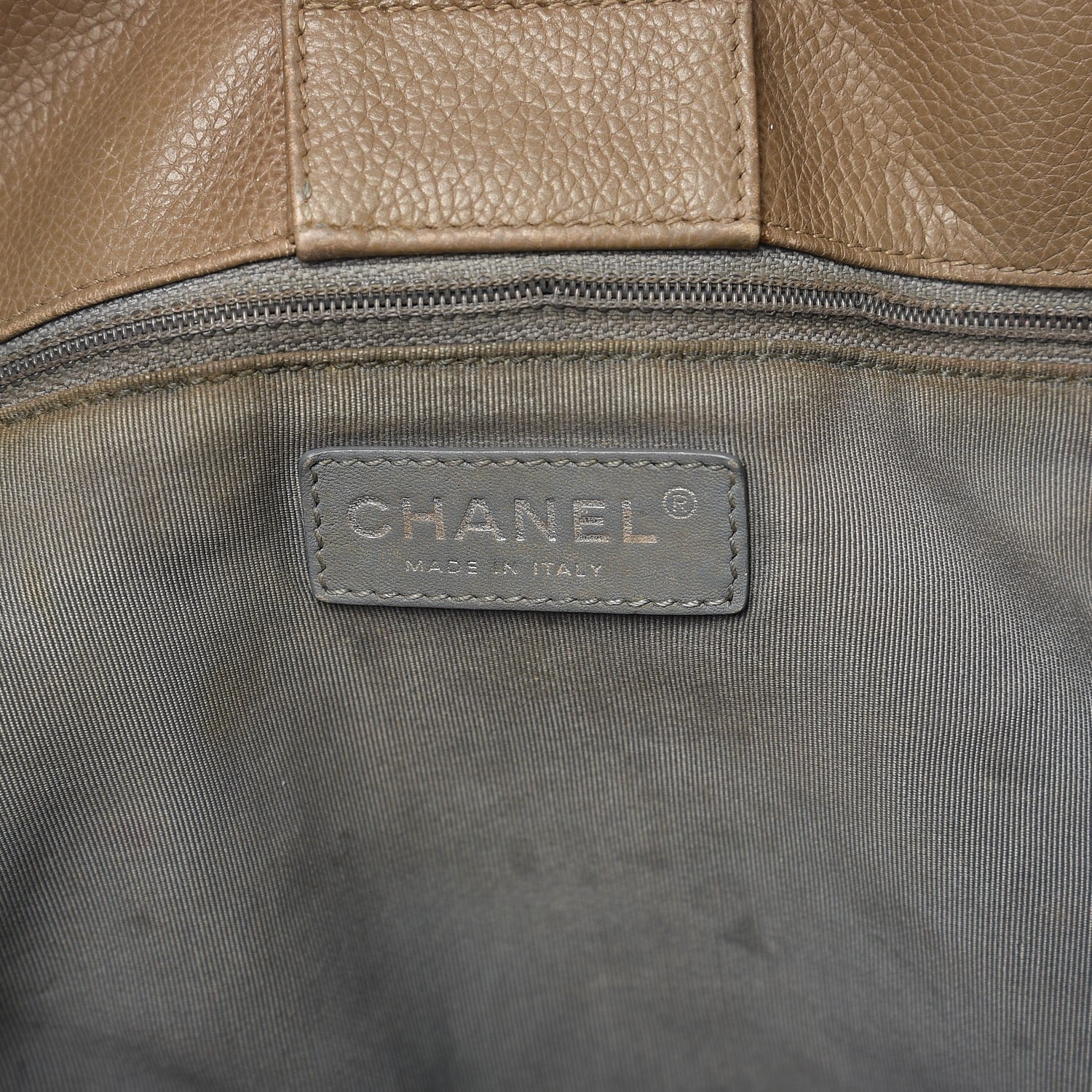Chanel Calfskin Tall Cerf Tote Brown 13 of 21