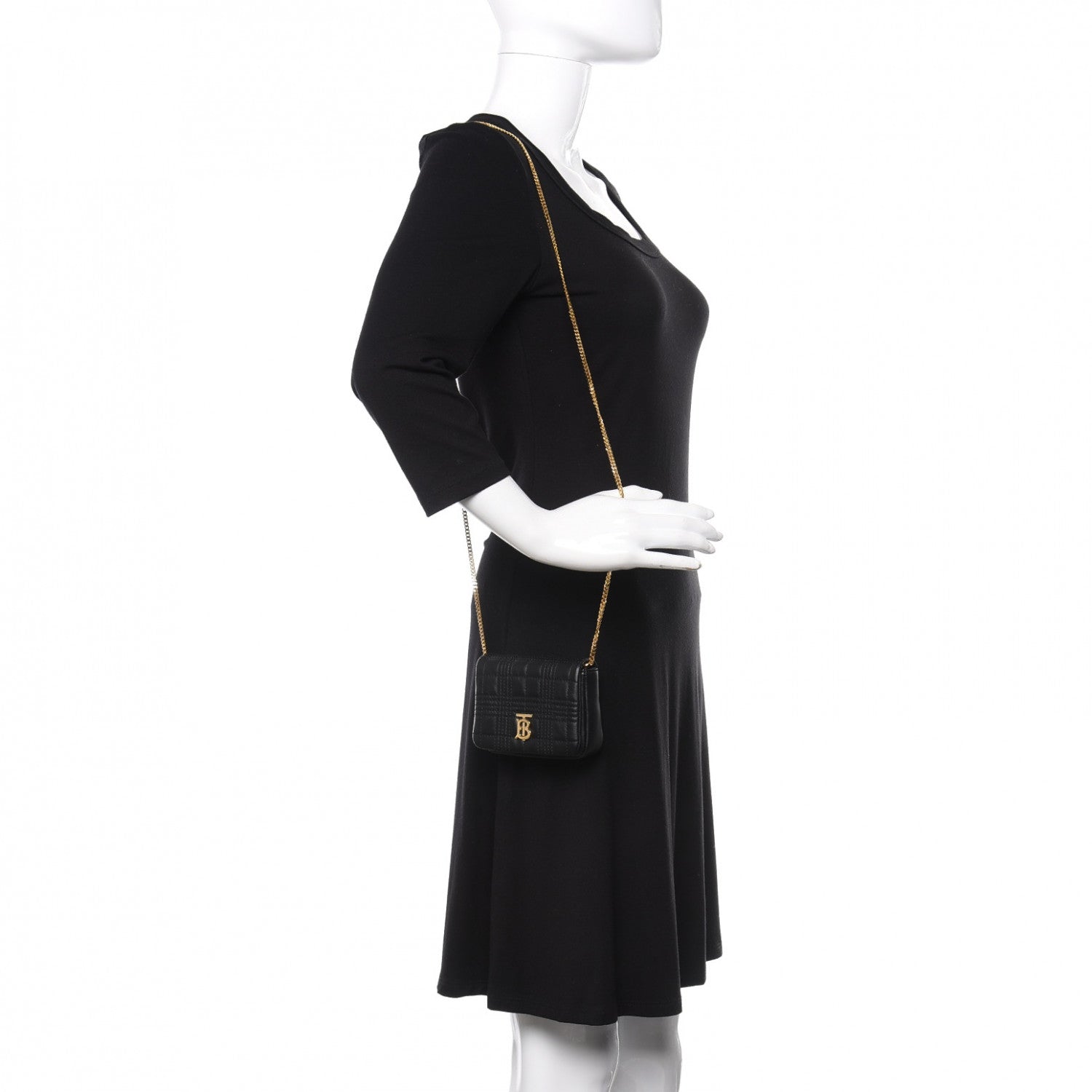 Burberry Lambskin Quilted Micro Lola Bag Black 2 of 11