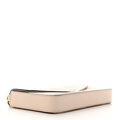 Louis Vuitton Empreinte Monogram Giant By The Pool Felicie Pochette Chain Wallet Cream Saffron 5 of 11