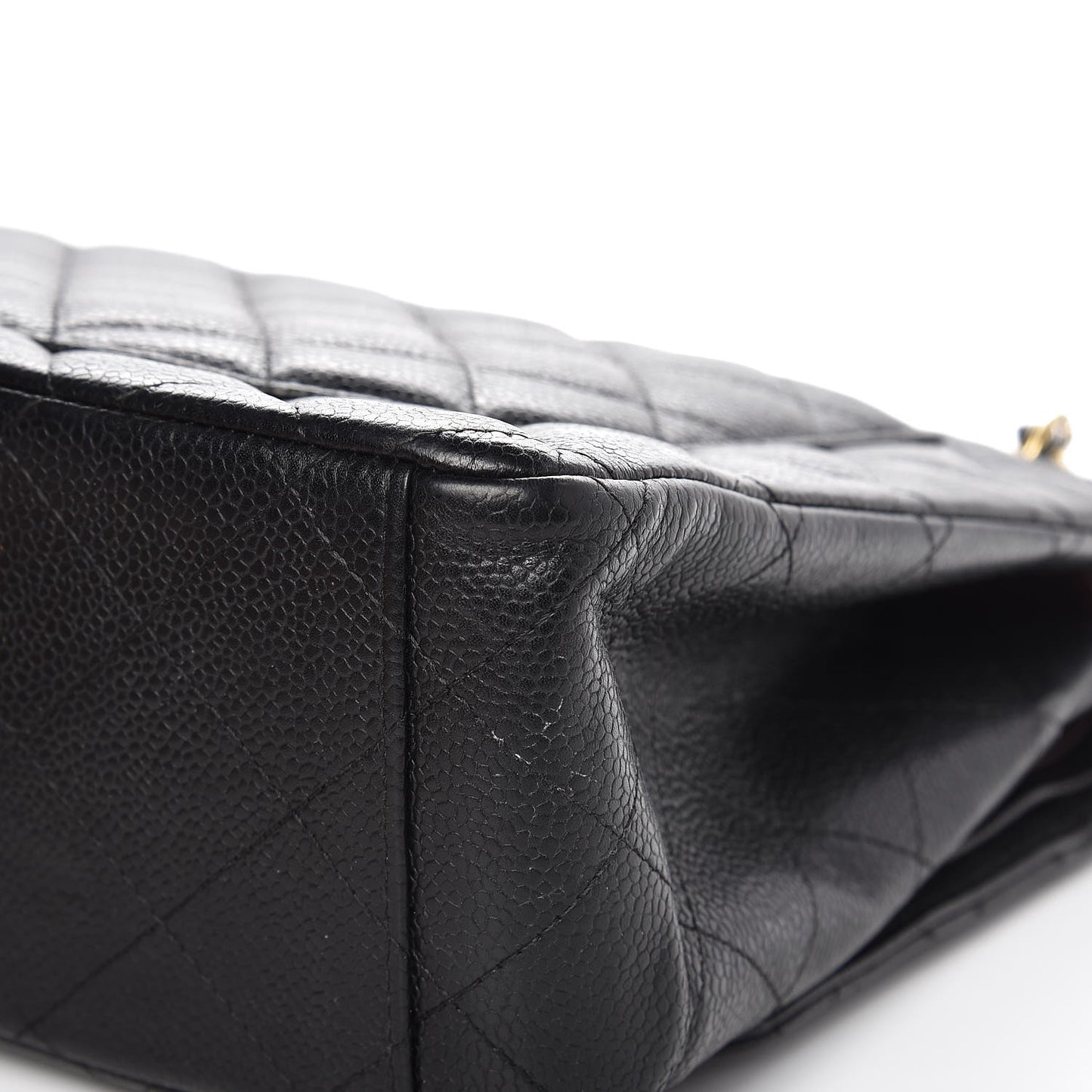Caviar Quilted Maxi Double Flap Black