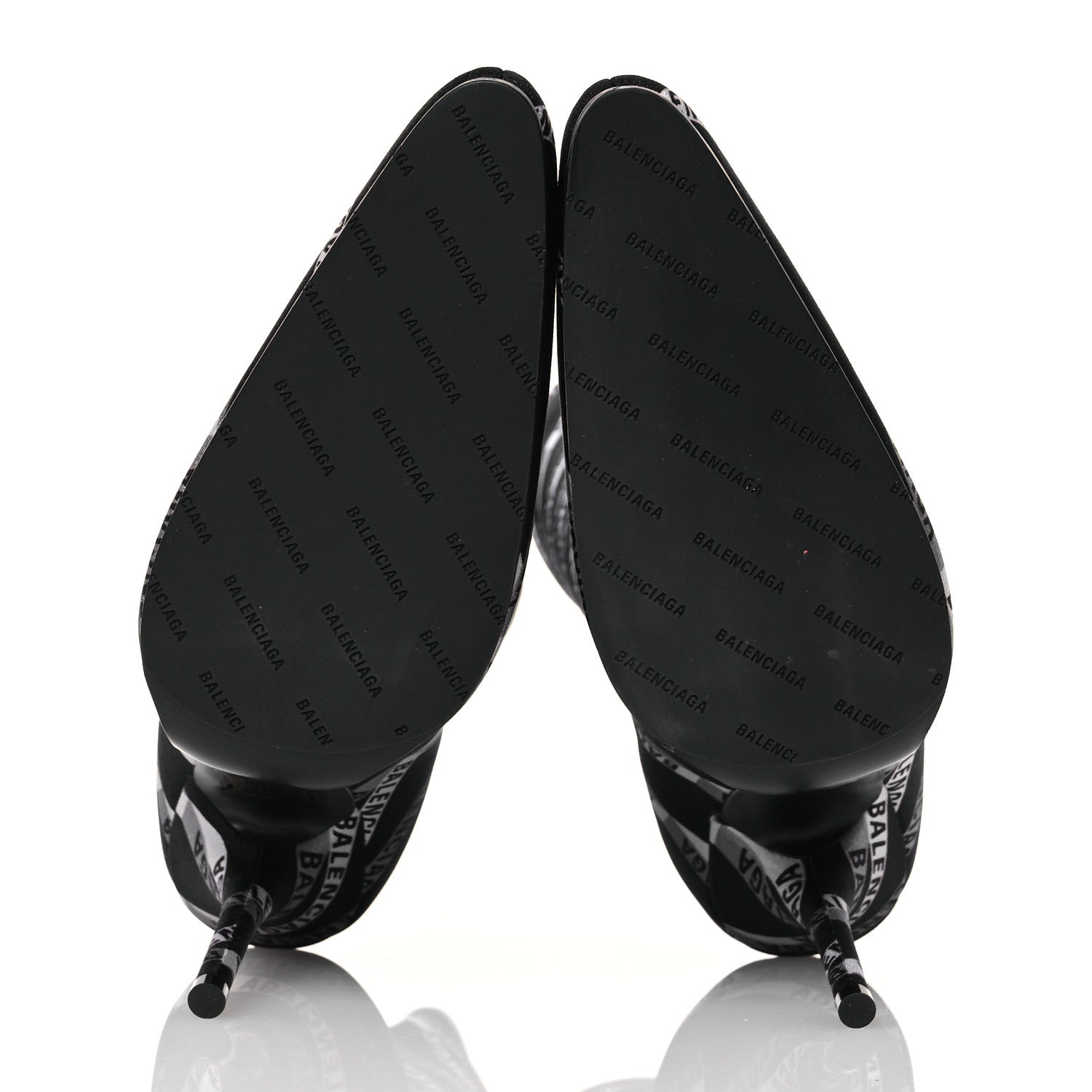 Balenciaga Spandex Losange Monogram 110mm Booties 40 Gris Black 6 of 8