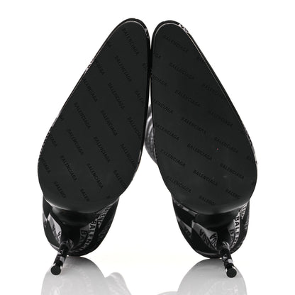 Balenciaga Spandex Losange Monogram 110mm Booties 40 Gris Black 6 of 8
