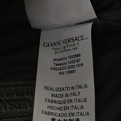 Versace Grained Calfskin Small Medusa Messenger Bag Black 7 of 13