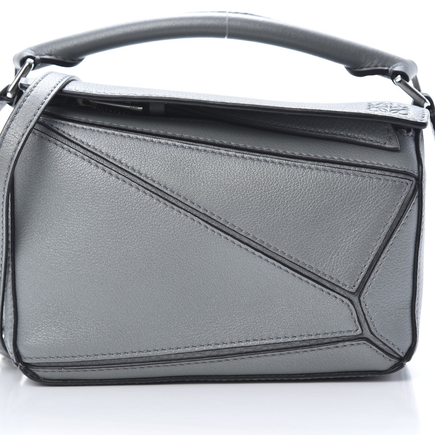 Calfskin Mini Puzzle Bag Gunmetal