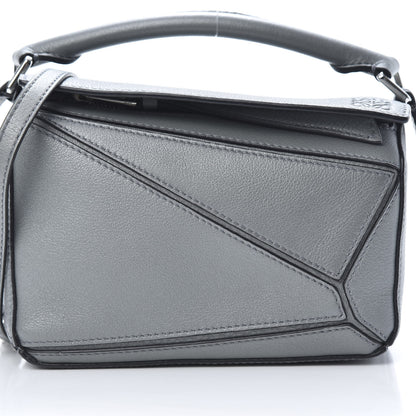 Loewe Calfskin Mini Puzzle Bag Gunmetal 8 of 10