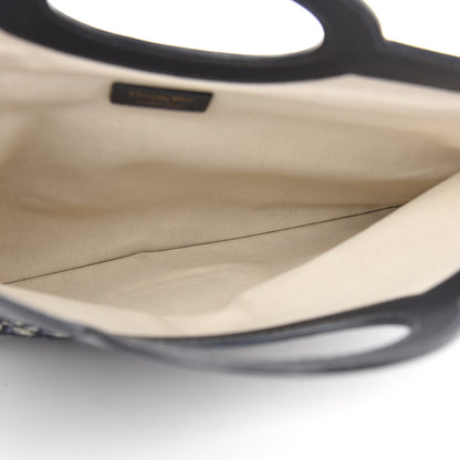 Christian Dior Oblique Fold Over Clutch Blue 6 of 10