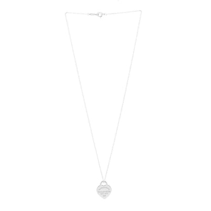 Tiffany Sterling Silver Small Return to Tiffany Heart Pendant Necklace 3 of 8