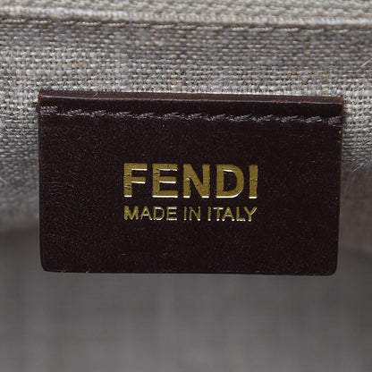 Fendi Cuoio Silvana Bag Beige Deep Berry Blue 6 of 12