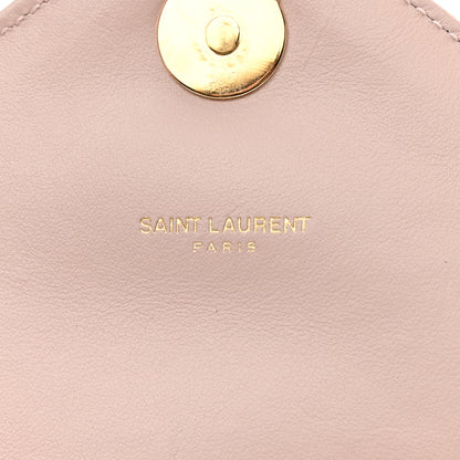 Saint Laurent Calfskin Suede Matelasse Chevron Medium Monogram College Bag Rose Poudre 6 of 15