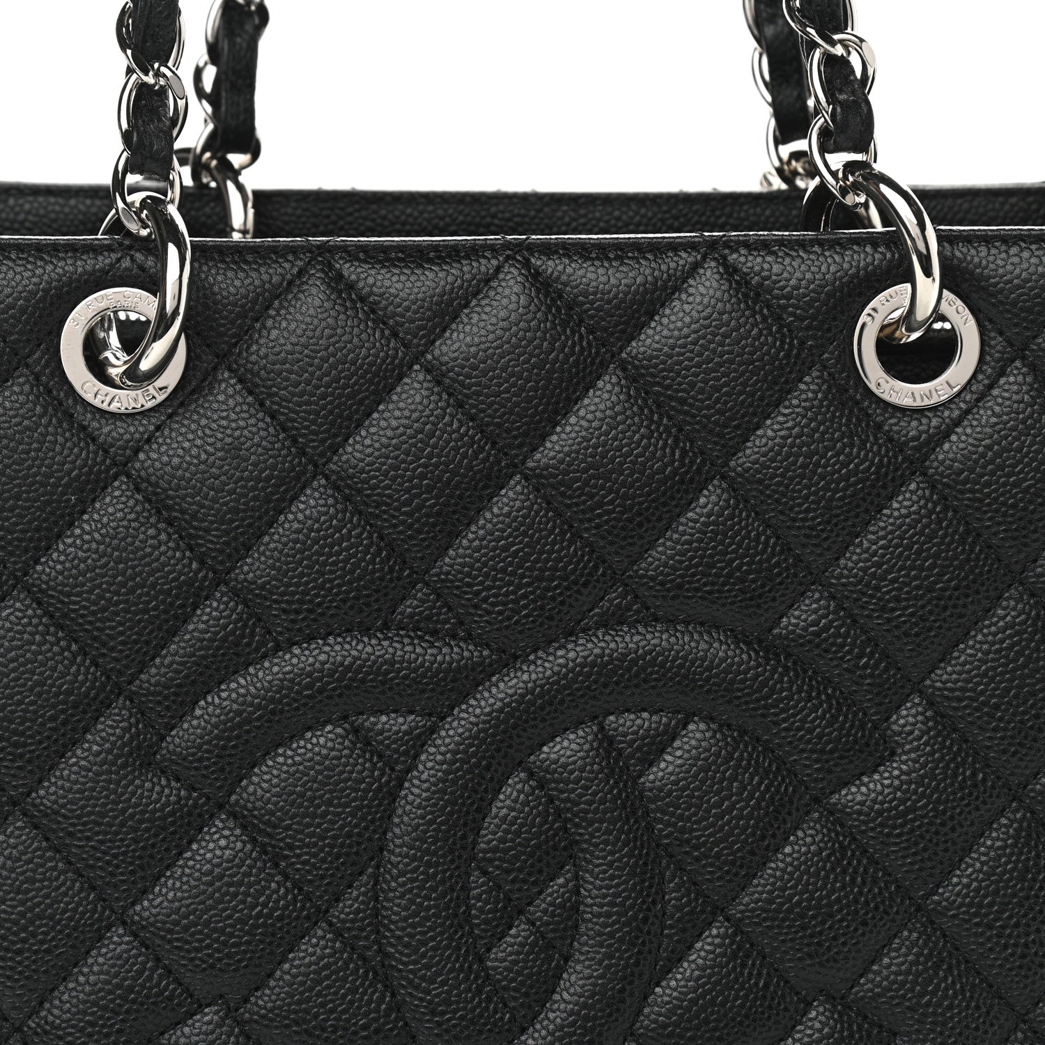 Chanel Caviar Quilted Grand Shopping Tote GST Black 8 of 10