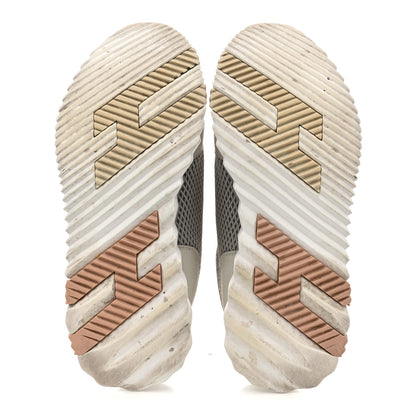 Hermes Air Mesh Suede Goatskin Bouncing Sneakers 35 Gris Lulea White 6 of 14