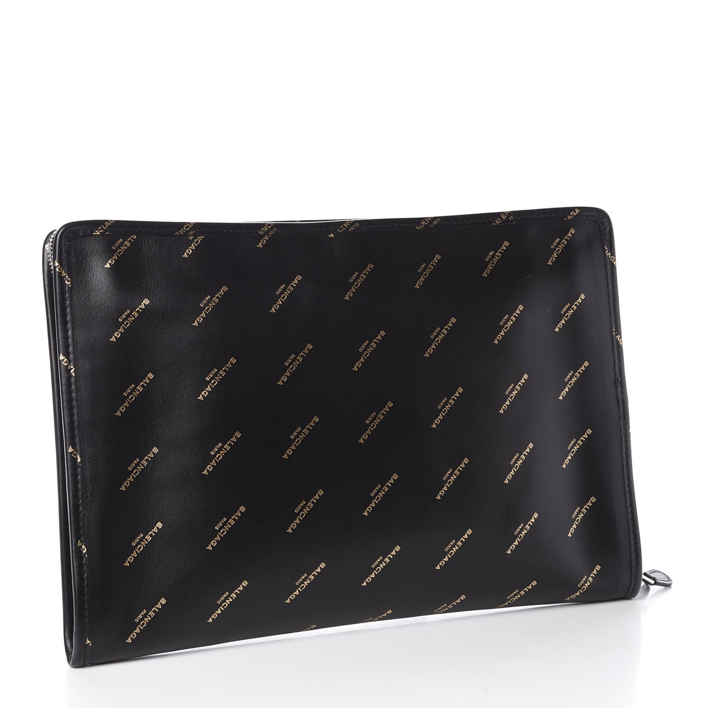 Agneau Allover Logo Pouch Black