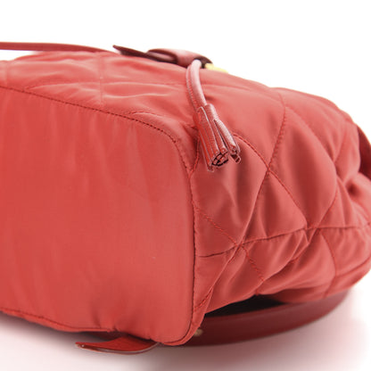 Prada Tessuto Nylon Vela Quilted Cinch Backpack Red 6 of 10